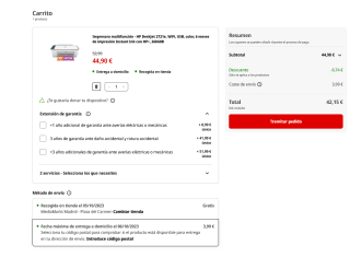 Impresora HP DeskJet 2721e por solo 38,76€