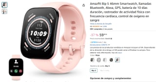 Amazfit Bip 5 por 59,90€ en varios colores