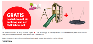 Gratis nestschommel bij aankoop van een BNB Schommel bij Dreamland
