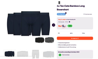 Bamboo Boxershort voor €1,25 per stuk (4 stuks voor €5)
