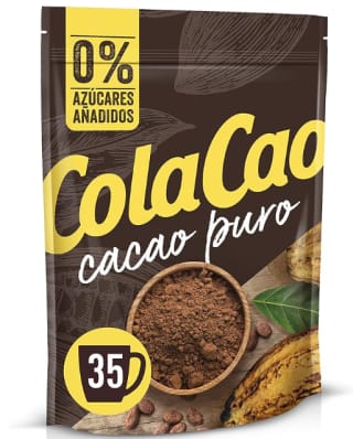 Cacao soluble puro sin azúcares añadidos Cola Cao sin gluten 250 g. por 2.88€