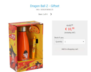Piramide DRAGON BALL Z - Saiyan Power - Accessoire Gift Set voor €10 bij Renecards