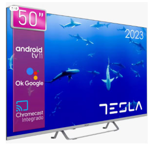 Tesla Smart TV de 50" Resolución UHD, Android TV 11, Hey Google Official Assistant por 282.99€ (Cuenta Nueva 270.99€)
