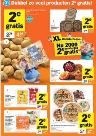 Albert Heijn Hamsterweken veel producten de 2de gratis