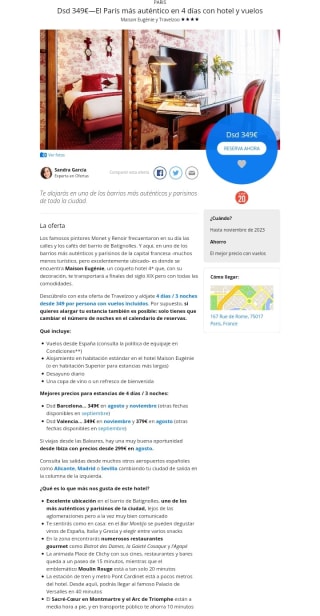 París 4 días + Vuelos por 349€ por persona.