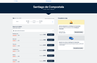 Vuelo a Santiago de Compostela desde 18€ con Skyscanner