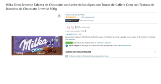 3 Unidades de Milka Oreo Brownie - Con Leche De Los Alpes Relleno De Galleta Oreo por 2.64€