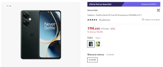 OnePlus Nord CE 3 Lite 5G 8GB/256GB por 184,65€