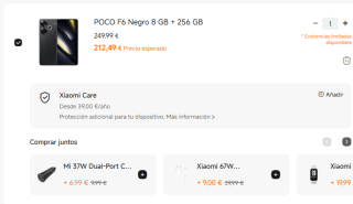 Xiaomi POCO F6 de 8GB+256GB por 212,49€