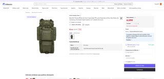 Mochila Táctica Militar de gran capacidad 70L por 6,59€