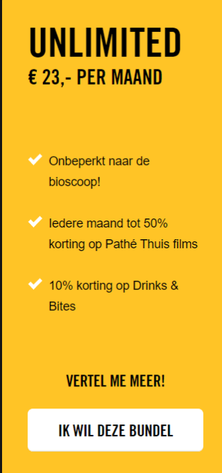 Kortingscode voor 2 maanden gratis Pathe Unlimited