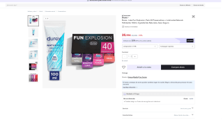 40 preservativos Durex + Lubricante Naturals Hidratante 100ml por 26,99€