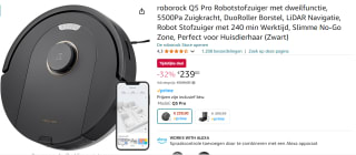 Xiaomi Roborock Q5 Pro Robotstofzuiger met dweilfunctie voor €279 bij Amazon