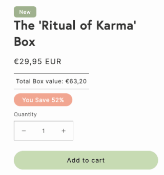 The ‘Ritual of Karma’ Box voor 29,99 euro