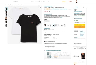 Pack 2 Camisetas Levi's Mujer por solo 17,60€