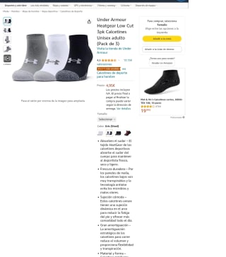 Under Armour Heatgear Low Cut 3pk Calcetines Unisex adulto por 4,95€