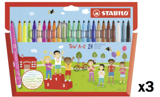 3 paquetes de 24 colores Rotulador STABILO Trio por 11.18€