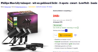 Philips Hue Lily tuinspot wit en gekleurd licht 3-spots voor €245 bij Bol
