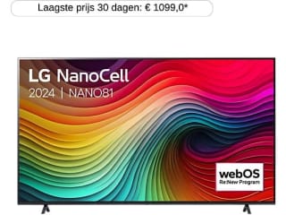 LG 86NANO81T6A 86 inch, 4K Nanocell, Smart TV voor €999 bij de Mediamarkt