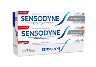 6 tubos de Sensodyne Blanqueante Pasta de Dientes Blanqueante 2 Pack 3x75 ml por solo 12,57€