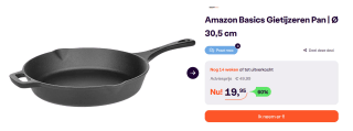 Amazon Basics Gietijzeren Pan Ø 30,5 cm voor €15 bij iBood