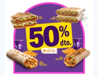 -50% en tus favoritos de Taco Bell con Just Eat.