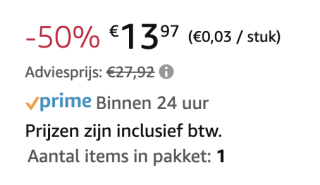 Naiff billendoekjes met 50% korting