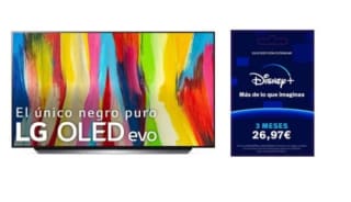 Televisor LG OLED48C24LA 48" OLED UltraHD 4K HDR10 Pro + Regalo Disney+ 3 meses por 979€