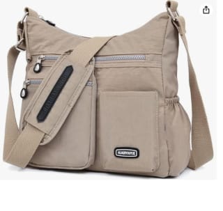 Estwell Bolso Bandolera Mujer Grande Bolso de Hombro Moda Impermeable Nailon Crossbody por 17,99€
