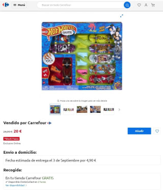 Hot Wheels 8 tablas de Skate por 20€.