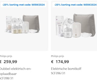 Tot 20% korting op geselecteerde Philips AVENT artikelen