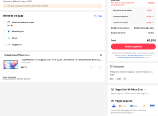 Tablet Teclast M50HD 10,1" TDDI Incell 1920x1200 Android 13 por solo 67,97€