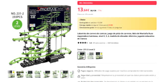 Laberinto de carrera de canicas por 13,69€ nuevas cuentas y existentes por 20,69€