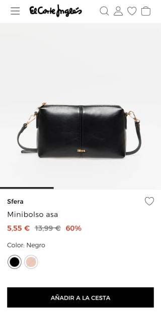 Minibolso asa Sfera por 5,55€.