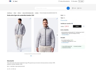 Parka ultra ligera de sostenible Hombre TEX por solo 3,99€