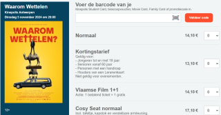 2 voor de prijs van 1 voor de film Waarom Wettelen