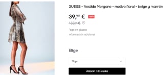 Vestido GUESS Morgane por 39.99€