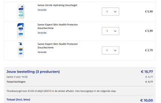 Alle Sanex producten 3 voor €10 bij Trekpleister