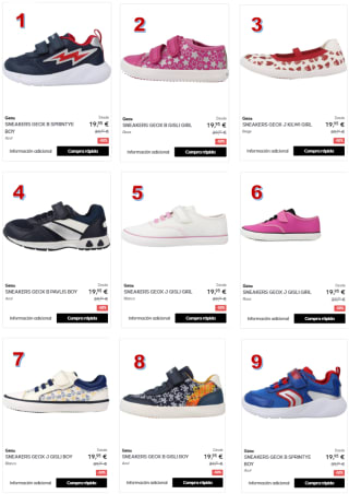 Zapatillas niños GEOX por 19,95€