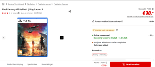 Final Fantasy VII Rebirth voor €30 bij de Mediamarkt