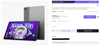 Tablet Lenovo Tab M10 Plus 3rd Gen Wi-Fi de 4GB/128GB por 94€