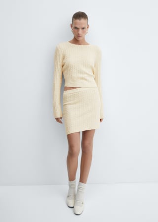 Minifalda de punto trenzado para Mujer por 3.99€