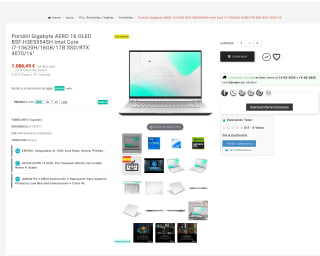 Gigabyte AERO 16 OLED BSF-H3ES954SH 16" OLED UHD+ por 1.086,49€