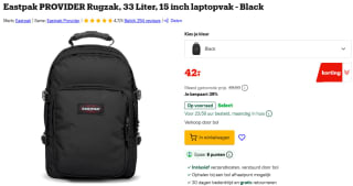 Eastpak Provider Rugzak Black voor €42 bij Bol