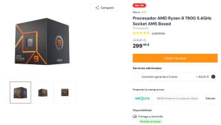 Procesador AMD Ryzen 9 7900 5.4GHz Socket AM5 Boxed por 299,95€