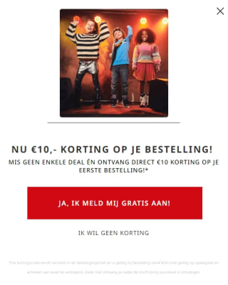 Meld je aan voor de nieuwsbrief en ontvang 10 euro kortin op je eerste bestelling