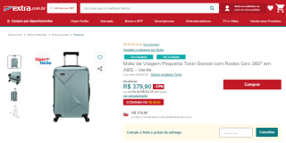 Mala de Viagem Pequena da Tonin Boreal - R$ 379,90