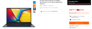 Portátil ASUS Vivobook 15 F1504ZA-NJ1474 Intel Core i5-1235U/16GB/512GB SSD/15.6" por 419€