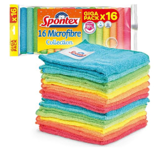 Lot de 16 Chiffons de Nettoyage en Microfibre Spontex à 11,80€