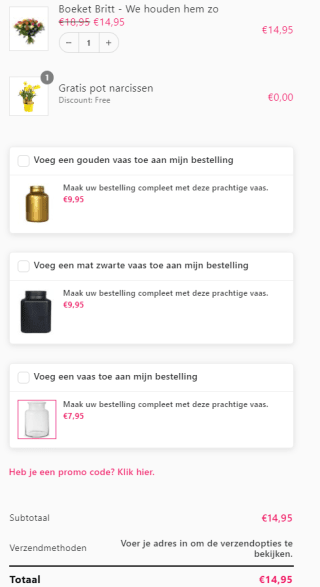 Gratis pot narcissen bij bestelling bij Uw bloemenman